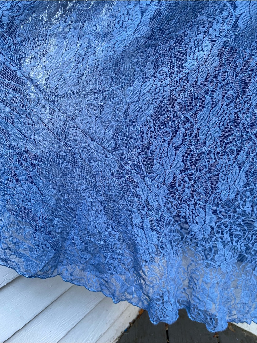 Ever Pretty Dusty Blue Lace Ruffled Formal Evening Dress - Picture 9 of 12